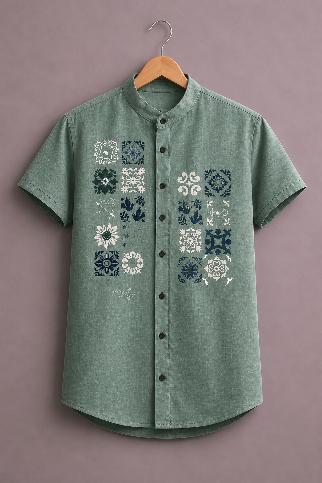ForeverChoice™ Premium Floral Pattern Printed Shirt for Men – Elegant Designer Half Sleeve Casual Shirt
