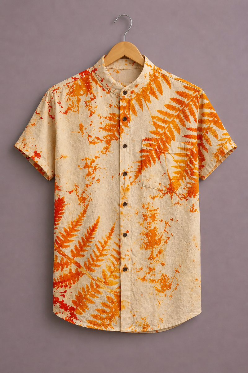 ForeverChoice™ Premium Tropical Leaf Printed Shirt for Men – Vibrant Summer Designer Half Sleeve Casual Shirt