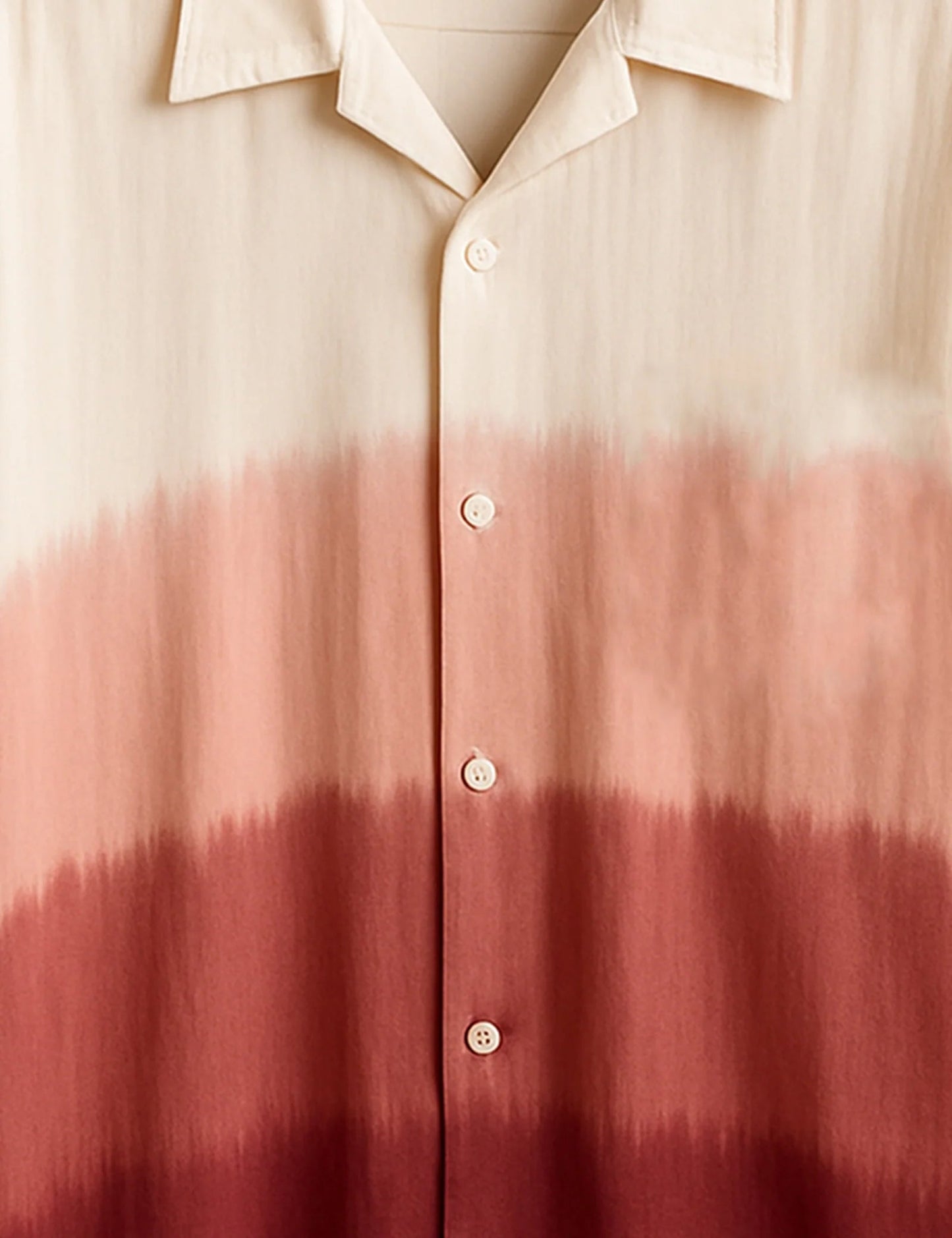 Premium Cream Maroon Gradient Shirt – Stylish Casual Half Sleeve Summer Shirt