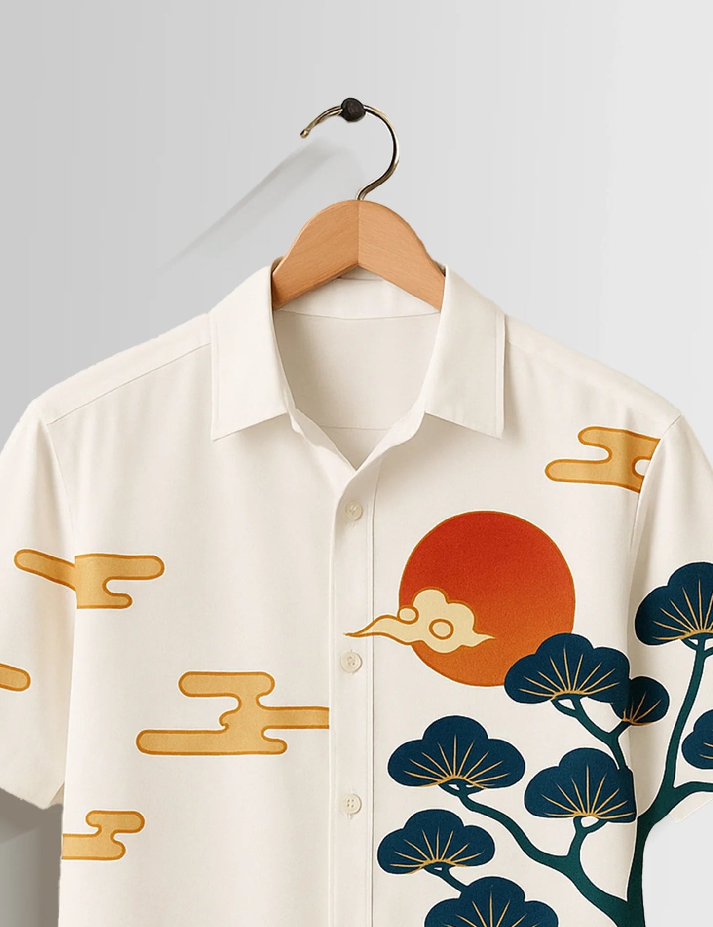 Premium Ocean Art Printed Shirt – Stylish Casual Half Sleeve Summer Shirt